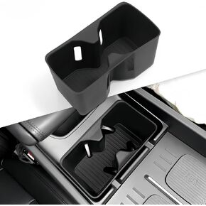 حشوات حامل أكواب لوحدة التحكم المركزية لسيارة Toyota 4Runner 2026 2025 (الجيل السادس)، ملحقات داخلية حامل أكواب TPE لـ 2025-2026 4 Runner، أسود in Kuwait