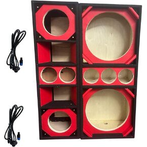 12" Brazilian Style Chuchera Speaker Box for Two 12" Speakers & Three 4" Tweeters Vented Enclosure for Car and One 2 Driver 2LA 2 Tweeter Box in Saudi Arabia