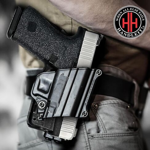 شريط قبضة مسدس Handleitgrips متوافق مع Glock 43x وGlock 48 - شريط قبضة مسدس من ورق الصنفرة الأسود، سهل التركيب، قطع غيار وإكسسوارات البندقية، مملوكة للمحاربين القدامى، صنع في الولايات المتحدة الأمريكية in Kuwait