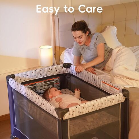 Pamo Babe Pack and Play with Bassinet, Portable Playard for Baby in Saudi Arabia