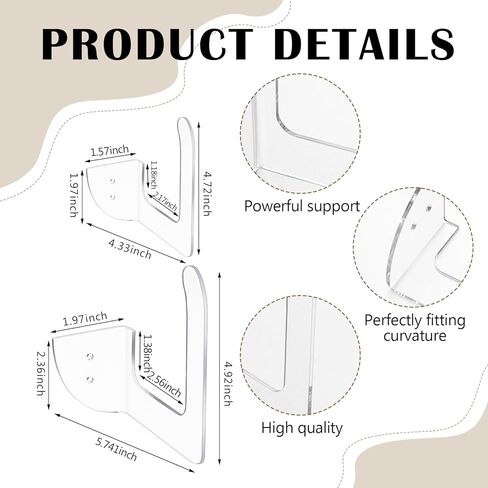 12 Pcs Invisible Shed Deer Antler Mounting Deer Antler Display Stand Holder Clear Acrylic Skull Mount Set for Bear Antelope Skulls Christmas Winter Gifts Decoration in Saudi Arabia