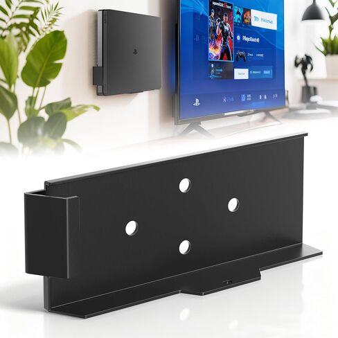 حامل حائط لجهاز PS4 Slim مع تبريد متقدم، حامل حائط عمودي لجهاز PS4، حامل موفر للمساحة لجهاز PS4 Slim، تصميم منخفض المستوى لوحدة تحكم PS4 Slim، ملحقات PlayStation 4 in Kuwait