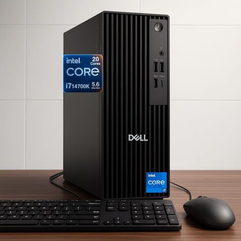 كمبيوتر مكتبي Dell Pro Slim QCS1250 SFF، إصدار OptiPlex الجديد، الجيل الرابع عشر i9-14900K (24 نواة، حتى 6.0 جيجا هرتز)، ذاكرة الوصول العشوائي DDR5 سعة 64 جيجابايت، 2 تيرابايت PCIe SSD، HDMI+DP، دعم ما يصل إلى 4 شاشات، USB-C، Wi-Fi 6E، Windows 11 Pro in Saudi Arabia