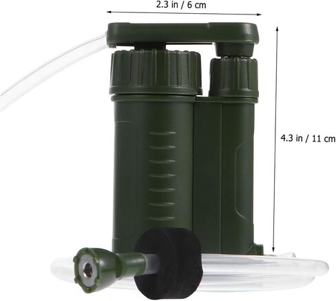 DECHOUS 1pc Portable Emergency Water Filter Pump Water Filtration Device for Camping and Outdoor Use Lightweight and Easy to Carry for Survival Kits and Emergency Preparedness in Saudi Arabia
