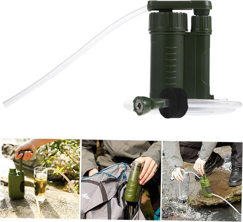 DECHOUS 1pc Portable Emergency Water Filter Pump Water Filtration Device for Camping and Outdoor Use Lightweight and Easy to Carry for Survival Kits and Emergency Preparedness in Saudi Arabia