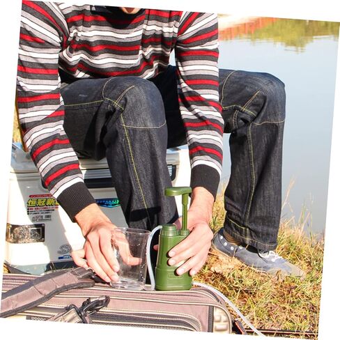 DECHOUS 1pc Portable Emergency Water Filter Pump Water Filtration Device for Camping and Outdoor Use Lightweight and Easy to Carry for Survival Kits and Emergency Preparedness in Saudi Arabia