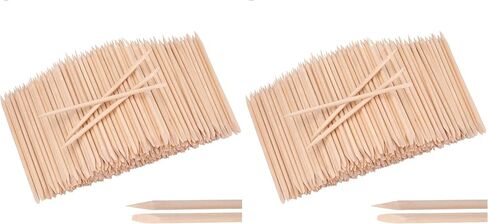 Hedume 600 Pcs Orange Wood Nail Sticks, Double Sided Multi Functional Cuticle Pusher Remover, Pointed End & Flat End Manicure Pedicure Tool in Saudi Arabia