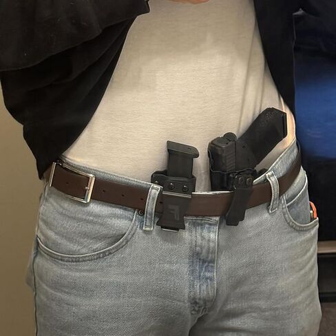 حافظة مجلة Mag Carrier IWB/OWB حافظة Kydex Mag لـ 9mm/.40/.45ACP مكدس مزدوج ومفرد - حافظة حمل مخفية يمكن استخدامها مع احتفاظ قابل للتعديل in Kuwait