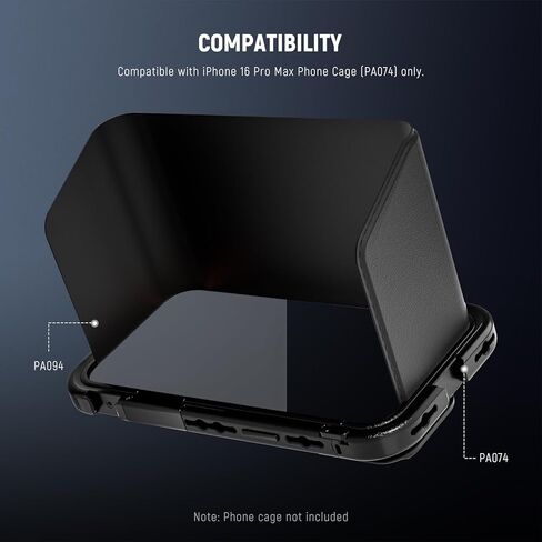 NEEWER Sun Shade متوافق مع قفص هاتف iPhone 16 Pro Max (PA074) فقط، غطاء شمسي مغناطيسي سريع التحرير مضاد للوهج وواقي انعكاس للتصوير الفوتوغرافي المحمول في الهواء الطلق، PA094 in Kuwait