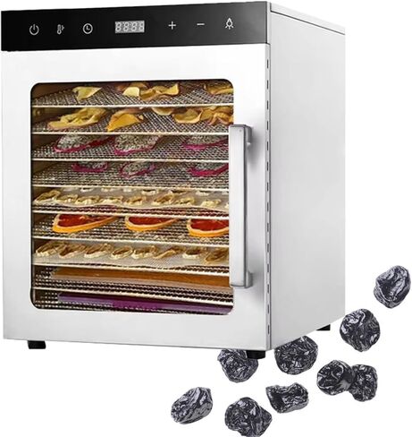 Freeze Drier, Food Dehydrator Machine, 10/12 Stainless Steel Trays, Home Freeze Dryer, Food Processer, with 24 Hours Timer&Max Temperature 194℉,10layer-110V (Size:10layer,Color:110V) in Saudi Arabia