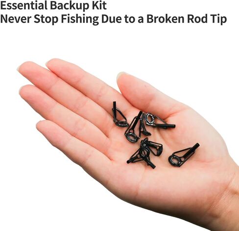 طقم إصلاح طرف قضيب الصيد 8 قطعة نصائح قضيب الصيد دليل الفولاذ المقاوم للصدأ ومجموعة استبدال حلقة السيراميك لقضبان الصيد in Kuwait