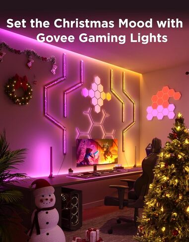 Govee RGBIC Gaming Light Bars H6047 with Smart Controller, 16.7 Inches Wi-Fi Smart LED Light Bars with Music Modes and 60+ Scene Modes Specially Built for Gamers, Works with Alexa & Google Assistant in Kuwait