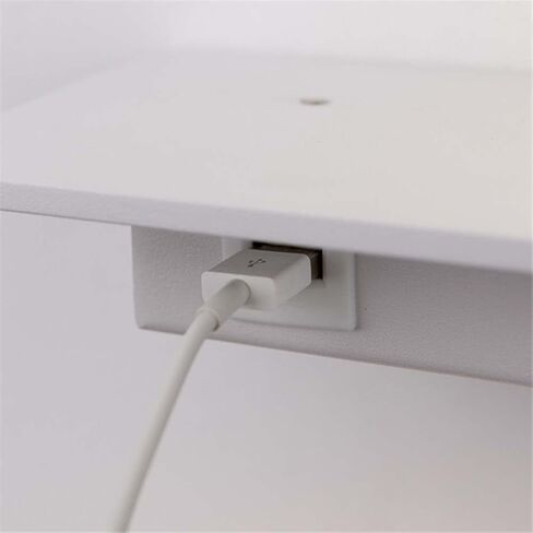 LED Wall Lights with switchable and USB Charging Port Ball with swivelling Reading lamp 3W + 5W with Shelf Bedside lamp for Bedroom Living Room Hotel,White in Saudi Arabia