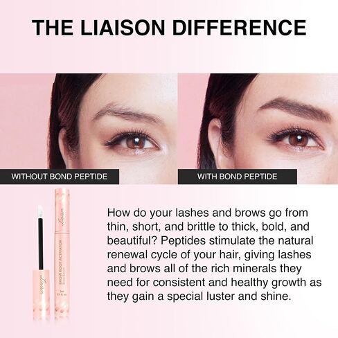 Liaison Lash Bond Eyelash Growth Serum - Natural Peptide Lash Boost & Enhancer for Longer, Fuller, & Thicker Lashes - Vegan, Cruelty Free, Paraben Free, Talc Free & Irritation Free Formula in Saudi Arabia