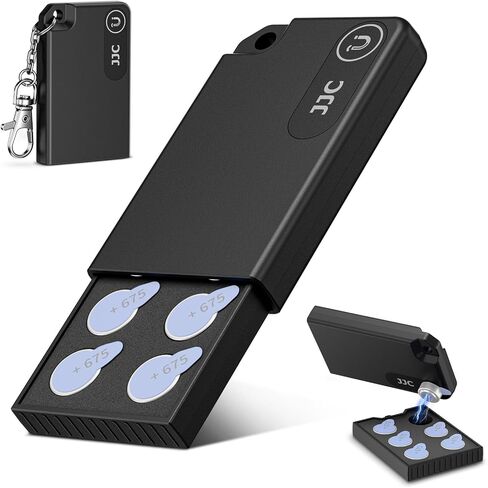 JJC Portable Size 675 P675 Battery Case Holder Storage, Pop-up Design Hearing Aid Batteries Case for 6X P675 ZA675 PR44 P675 675P A675P 675CI,ZeniPower Cochlear Implant Batteries Holder, No Batteries in Saudi Arabia
