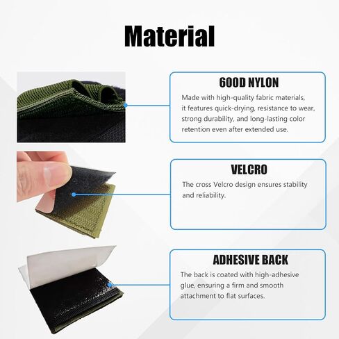 6 PCS 2 Rounds Bullet Holder, Ammo Holder, Cartridge Reloader, Gun Shell Stock Pouch with Adhesive Backing Sticker for Rifle, Shooting, Hunting Accessories in Kuwait