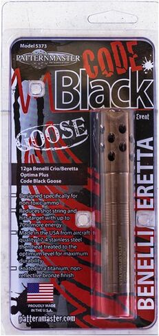 Patternmaster Code Black Goose 12 Gauge Hunting Shotgun ملحق متين 17-4 أنبوب خنق من الفولاذ المقاوم للصدأ | نطاق فعال يصل إلى 70 ياردة in Kuwait