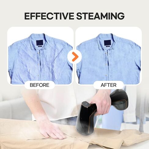 HuBDIC Steamer for Clothes, Portable Handheld Clothing Steamer with 250ML(8.81OZ) Big Capacity, Fabric Steamer 1500 Watts, Fast 25 Seconds Heat-up, Lightweight Fabric Steam Iron for Home and Travel in Saudi Arabia