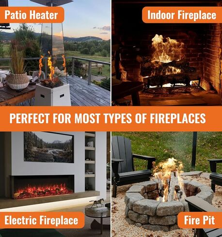 BIOMAND Gas Log for Fireplace, 10 Peice Realistic Ceramic Wood Logs in Saudi Arabia