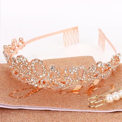 CIEHER 13th Birthday Crown and Sash Pearl Pin Set for 13th Birthday Decorations for Girls, Official Teenager Sash 13 Birthday Party Favors in Saudi Arabia