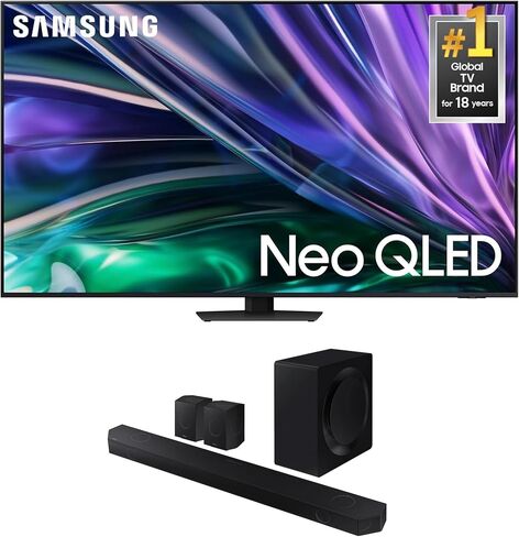 تلفزيون سامسونج QN65QN85DBFXZA 65 بوصة Neo QLED 4K الذكي مع Dolby Atmos مع مكبر صوت Samsung HW-Q990D 11.1.4ch مع صوت Dolby Atmos الحقيقي (2024) in Kuwait