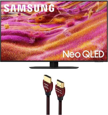 تلفزيون سامسونج QN75QN90FAFXZA 75 بوصة Neo QLED 4K QN90F Vision AI الذكي مع كابل HDMI WireLogic Ruby 8ft فائق السرعة 4K-8K-10K (2025) in Saudi Arabia