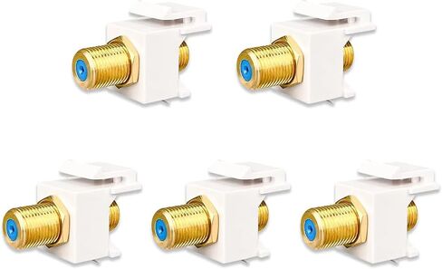 10-Pack coaxial Inserts, Gold-Plated RG6 F-Type connectors(Nickel Plated) in Saudi Arabia