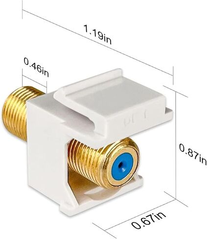 10-Pack coaxial Inserts, Gold-Plated RG6 F-Type connectors(Nickel Plated) in Saudi Arabia