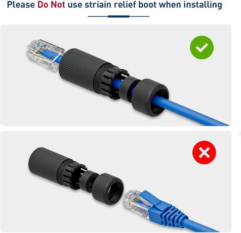 مقرنة RJ45 IP68، CAT6/CAT5e/CAT5 موصل مقرنة الشبكة من أنثى إلى أنثى (3 قطع) in Kuwait