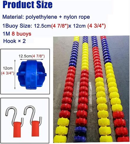 Pool Buoy,Pool Divider Rope Float, Pool Rope Floats to Divide, Swim Lane Lines to Mark Deep End, Buoy Floating Division Line in Saudi Arabia