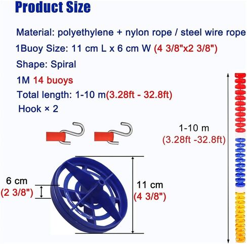 Pool Buoy,Pool Divider Rope Float, Floating Pool Safety Rope Warning Float Line, Lane Divider, Equipment to Divide Swim Race Lanes in Saudi Arabia