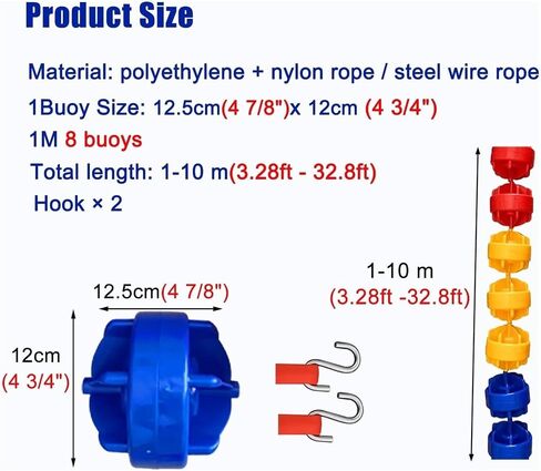 Pool Buoy,Pool Divider Rope Float, Floating Pool Rope for Teens Adults, Swimming Accessories to Divide Swim Race Lanes, Buoy in Saudi Arabia