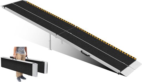 منحدر للكراسي المتحركة بطول 7 أقدام من TaiH Leo، مقاس 84 بوصة طول × 31.3 بوصة عرض، منحدر للكراسي المتحركة بسعة 800 رطل، منحدر سكوتر محمول للكراسي المتحركة، للمنزل، والخطوات، والسلالم، والمداخل، والأرصفة in Kuwait