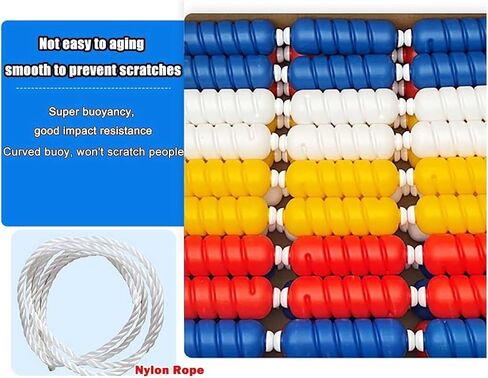 Pool Buoy,Pool Divider Rope Float, Lane Divider,Decoration Pool Safety Floating Line, Customizable Length Rope Float, Buoy Marker in Saudi Arabia