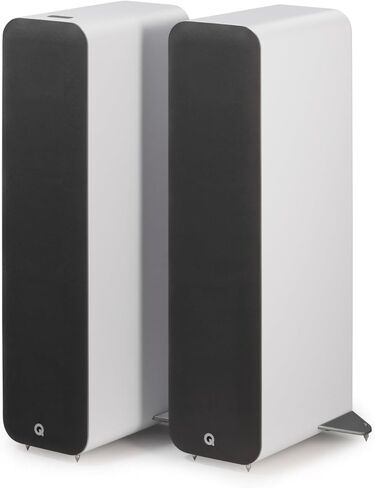 مكبرات صوت قائمة على الأرض تعمل بتقنية البلوتوث Q Acoustics M40، نظام صوت محيطي للموسيقى المنزلية عالية الدقة، أبيض - مكبر صوت 0.9 بوصة، صوت جهير متوسط/سائق 5.0 بوصة، تردد. الاستجابة 38 هرتز - 22 كيلو هرتز in Kuwait