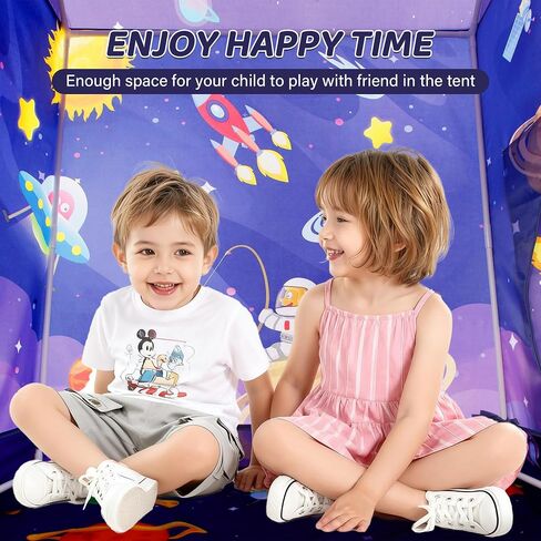 TTLOJ Gift for Christmas Cottage Style Play Tents with Small String Lights for Boys Girls, Castle Tent, Large Playhouse Toy for Toddler Play House, Teepee Tent Indoor Outdoor in Kuwait