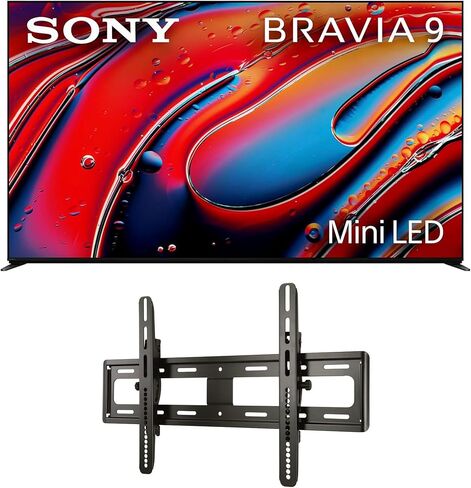 Sony K65XR90 65 Inch XR90 Series Bravia Mini LED HDR QLED 4K Google TV with a Sanus VMPL50A-B1 Tilting Wall Mount for 32-85 Inch Flat Screen TVs (2024) in Saudi Arabia