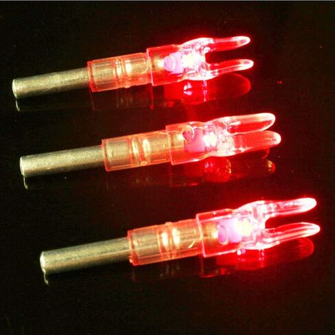 6PCS-New Lighted Nocks for Arrows with .244"/6.2mm Inside Diameter Led Nocks with Switch Button for Archery Hunting in Saudi Arabia