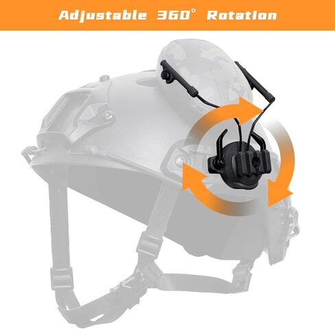 Qavctw التكتيكية خوذة السكك الحديدية سماعة محول تعليق قوس ل Airsoft حماية الأذن نظام السكك الحديدية قوس سريع in Kuwait