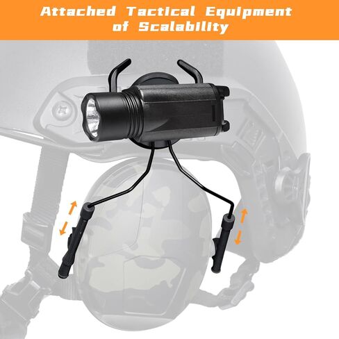Qavctw التكتيكية خوذة السكك الحديدية سماعة محول تعليق قوس ل Airsoft حماية الأذن نظام السكك الحديدية قوس سريع in Kuwait