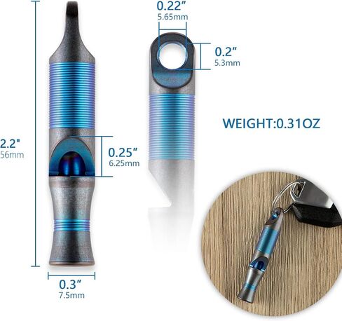 WeKnife الطوارئ صافرة البقاء على قيد الحياة بصوت عال، التيتانيوم في الهواء الطلق صافرة السلامة البقاء على قيد الحياة صراخ بصوت عال مع باراكورد لقوارب الكاياك، سترة النجاة، سترة، القوارب، صيد الأسماك، التخييم، المشي لمسافات طويلة، الصيد، ذئب البراري in Saudi Arabia
