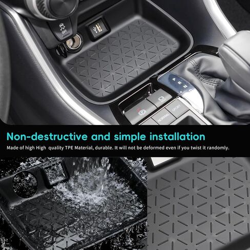 auovo Passenger Storage Organizer Mat Compatible with Toyota RAV4 Accessories 2025 2024 2023 2022 2021 2020 2019 Car Custom Passenger Glove Box Storage Organizer Tray in Saudi Arabia