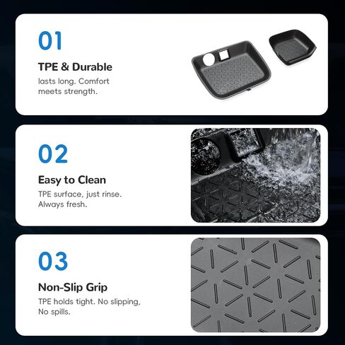 auovo Passenger Storage Organizer Mat Compatible with Toyota RAV4 Accessories 2025 2024 2023 2022 2021 2020 2019 Car Custom Passenger Glove Box Storage Organizer Tray in Saudi Arabia