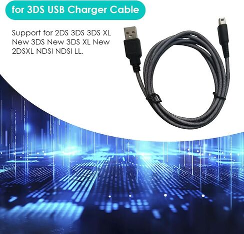 Upgraded High Speed USB Charger Charging Cable 3DS USB Charger Cable AC Power Adapter Cord for Nintendo NDSi NDSiLL 3DS 3DSXL New3DS New3DSXL 2DS New2DSXL (4 Packs) in Saudi Arabia