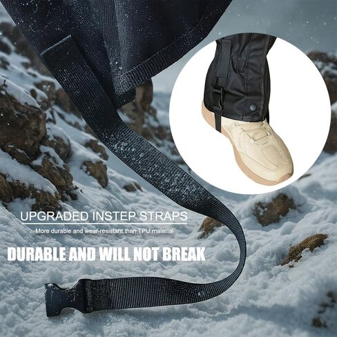 جراميق المشي لمسافات طويلة قابل للتعديل للرجال والنساء، مقاوم للماء وجيد التهوية، جراميق الساق المتين للصيد والثلج والرحلات في الهواء الطلق، جراميق للأحذية ذات الأشرطة المعززة in Kuwait