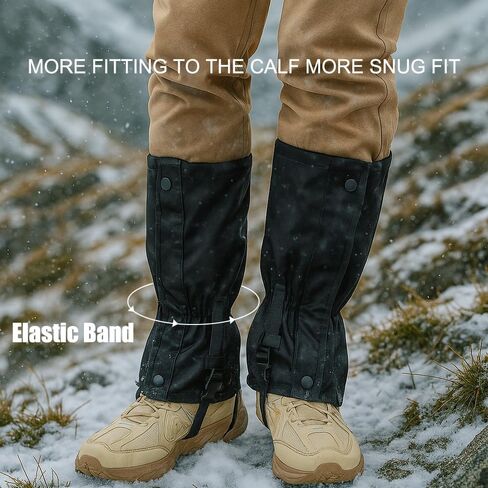 جراميق المشي لمسافات طويلة قابل للتعديل للرجال والنساء، مقاوم للماء وجيد التهوية، جراميق الساق المتين للصيد والثلج والرحلات في الهواء الطلق، جراميق للأحذية ذات الأشرطة المعززة in Kuwait