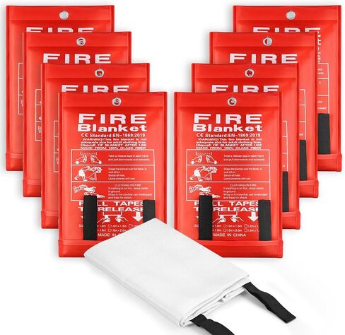 FJNATINH Fire Blankets Emergency for Home - 1 Pack 40' x 40' Fiberglass Blanket for Kitchen and Home (8) in Saudi Arabia