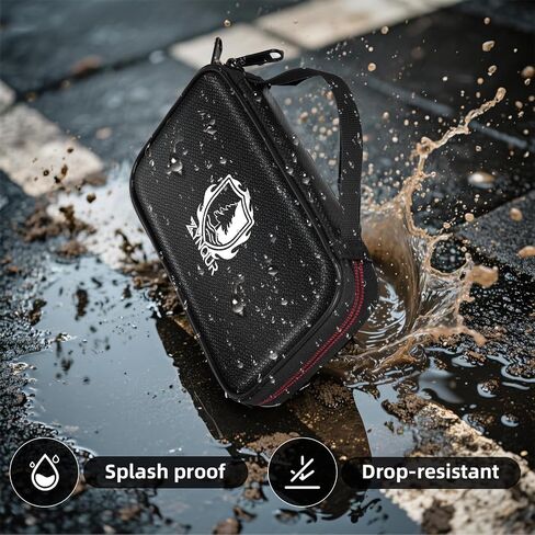 حافظة محرك فلاش مقاومة للحريق 10 فتحات مقاس XL، حافظة USB متوافقة مع Sandisk/لـ PNY/لـ Enfain USB وما إلى ذلك. حامل محرك الإبهام مع مقبض للاستخدام المنزلي والسفر في المكتب - أسود (حقيبة فقط) in Kuwait