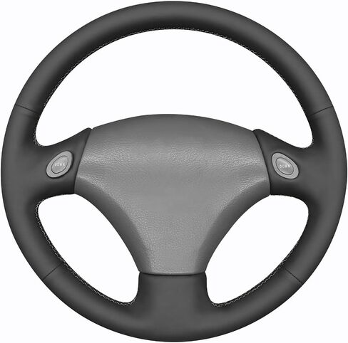 Mewant Hand Stitch Black Leathial Leather Steering Wheel Cover to Toyota Aristo 1998-2005 Lexus GS300 GS430 1998 in Saudi Arabia