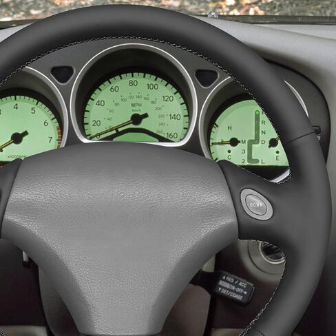 Mewant Hand Stitch Black Leathial Leather Steering Wheel Cover to Toyota Aristo 1998-2005 Lexus GS300 GS430 1998 in Saudi Arabia